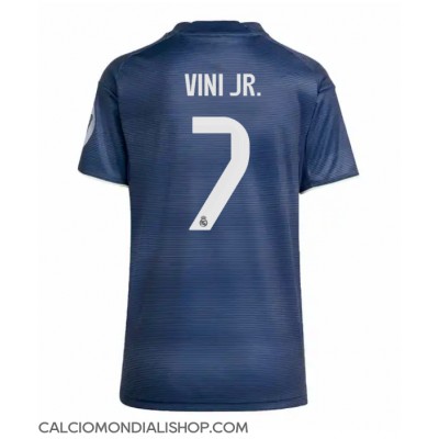 Maglie da calcio Real Madrid Vinicius Junior #7 Seconda Maglia Femminile 2025-26 Manica Corta Maglie da calcio Real Madrid Vinicius Junior #7 Seconda Maglia Femminile 2025-26 Manica Corta